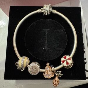 Pandora christmas charms and bracelet